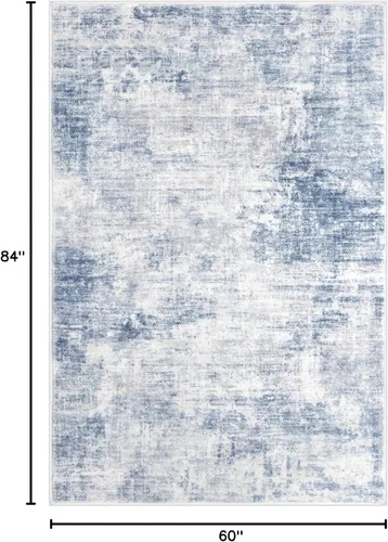 Miniatura 67 de IOHOUZE Alfombra abstracta lavable de 3 x 12 pies para pasillos, antideslizante para cocina, camino de entrada de lana sintética para interiores