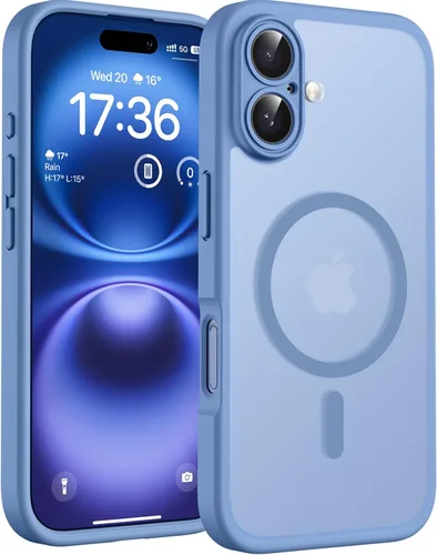 Miniatura 108 de TOCOL Funda magnética 3 en 1 para iPhone 14 Pro, mejorada [protección completa de cámara] con 2 protectores de pantalla, funda de grado militar Azul
