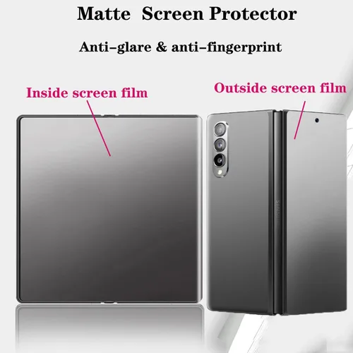 Miniatura 3 de [2 juegos de 4 piezas] Protector de pantalla mate para Google Pixel 9 Pro Fold, 2 piezas de pantalla exterior + 2 piezas de pantalla interior suave