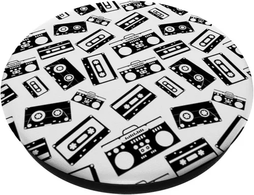 Miniatura 2 de PopSockets - Cinta de casete, diseño de los años 80, agarre y soporte para teléfonos y tabletas