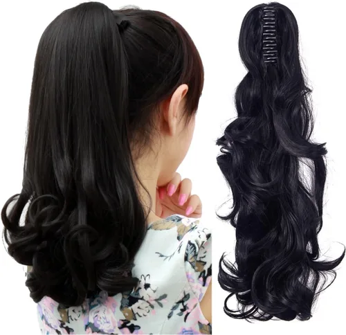 Miniatura 11 de Fut - Extensiones de pelo largo y lacio con broche, cola de caballo para mujer (21 pulgadas)