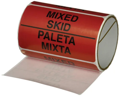 TapeCase Etiqueta "Mixed Skid/Paleta Mixta" - 50 por paquete (1 paquete)