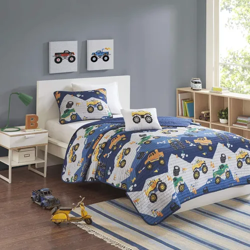 Intelligent Design Juego de edredón reversible Nash para niños, diseño divertido y vibrante, ropa de cama ligera para todas las estaciones, colcha