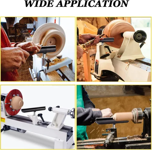 Miniatura 8 de Soporte de herramientas de torno de acero inoxidable de 6 pulgadas para carpintería Torno de torneado de madera Resto, poste de 1 pulgada