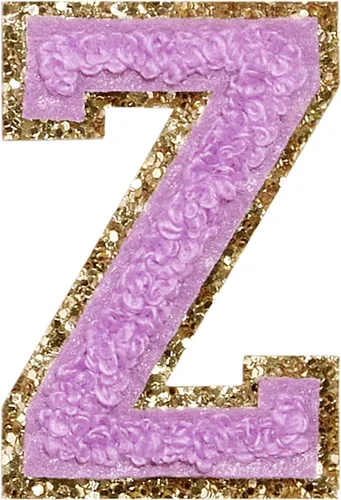 Miniatura 23 de Parches de letras de felpilla para planchar con purpurina, parches bordados con borde dorado, parches para coser en ropa, sombrero, camisa, bolsa