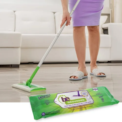 Miniatura 9 de Wipex Toallitas húmedas naturales para pisos, aceite esencial de romero y vinagre, tela texturizada a base de plantas para atrapar y absorber