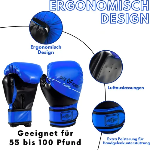 Miniatura 4 de Juego de guantes de boxeo y guantes de boxeo 3 en 1 para niños, guantes de boxeo, almohadillas de enfoque con envolturas de mano para niños,