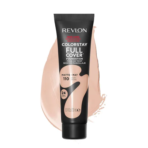 Miniatura 20 de Base líquida de Revlon ColorStay de cobertura completa de larga duración con acabado mate, maquillaje facial ligero resistente al calor y al sudor