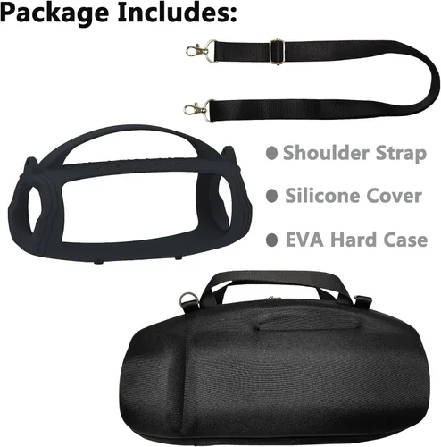 Miniatura 2 de JCHPINE Funda de silicona y funda rígida de viaje para JBL Charge 4 / Charge 5 Accesorios de altavoz Bluetooth portátil