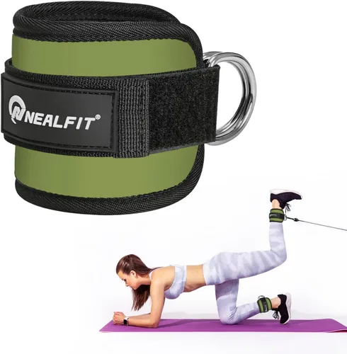 Miniatura 13 de NEALFIT Ankle Strap for Cable Machine, Gym Ankle Cuff for Kickbacks, Leg Extensions, Glute Workouts, Booty Hip Abductors Exercise for Women and Men