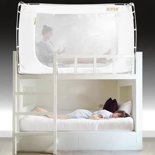 Miniatura 19 de RIYDH Tienda de campaña para cama tamaño individual XL para adultos y niños, diseño original, tienda de campaña portátil de ensueño para interiores