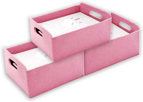 Miniatura 32 de Welaxy Cestas de almacenamiento plegables de fieltro, cubos de almacenamiento para estantes, caja de fieltro para niños, juguetes, revistas, libros