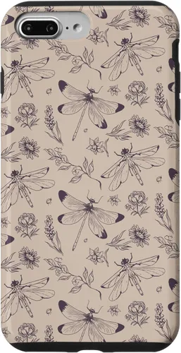 Miniatura 12 de Vintage Dragonfly Tan Sand Beige Wildflower Floral Flower Case for iPhone 16