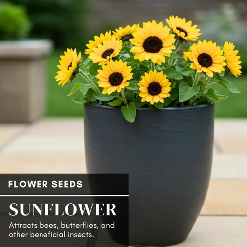 Miniatura 7 de Semillas de girasol de aceite negro para plantar, más de 100 semillas, fabricadas en Estados Unidos, atraen pájaros, producen aceite de girasol