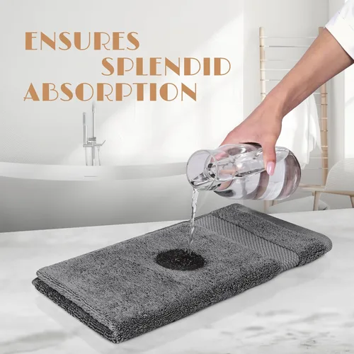 Miniatura 5 de White Classic Wealuxe - Paquete de 12 toallas de mano grises para baño, toallas de mano de algodón a granel para gimnasio, spa y salón, suaves