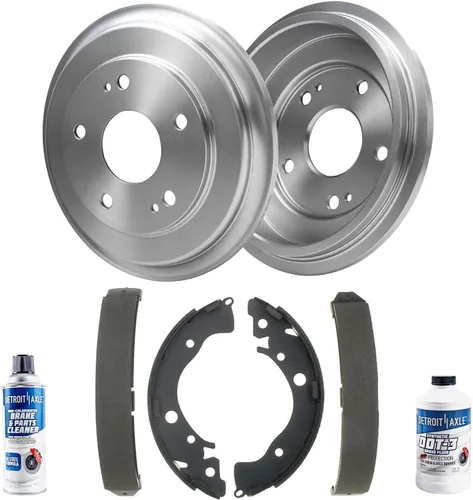 Miniatura 20 de Detroit Axle - Kit de freno trasero para Ford 2022 2023 Maverick 11.89 pulgadas rotores de freno de disco perforados y ranurados pastillas de freno