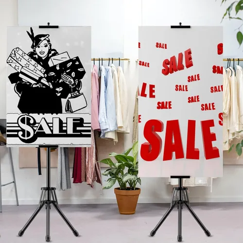 Miniatura 2 de Soportes de póster para exhibición - Soporte para póster de piso, soporte de exhibición de póster, soporte retráctil para banner, soporte