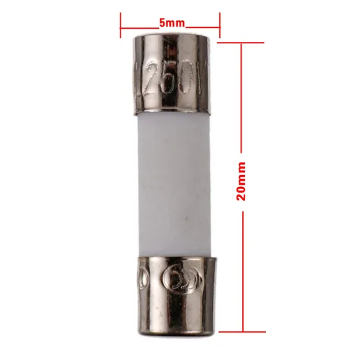 Miniatura 3 de BOJACK T2.5AL250V 0.197x0.787 in 2.5A 250V Fusibles de cerámica de soplado lento de 2.5 amperios 250 voltios 0.2x0.78 pulgadas fusibles de retardo