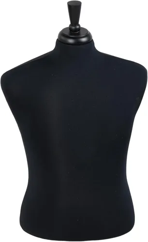 Miniatura 3 de SSWBasics Forma de modista de camisa de jersey negra masculina - Torso de maniquí para coser - Pinnable