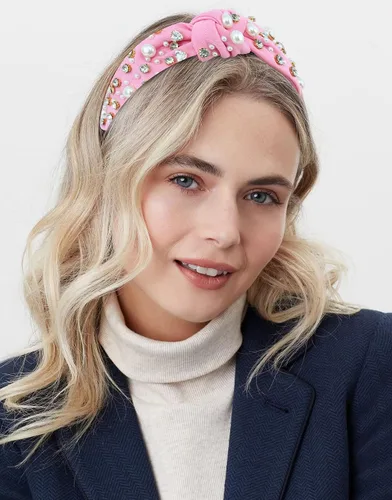 Miniatura 4 de Diadema con joyas anudadas para mujer, con forma de corazón, adornado con cristal, con parte superior mixta, accesorios para el cabello de nailon