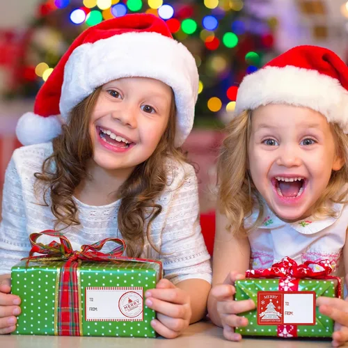 Miniatura 6 de Outus 500 etiquetas de Navidad, etiquetas autoadhesivas de regalo para regalos de Navidad, etiquetas de nombre de Navidad, etiquetas para papel
