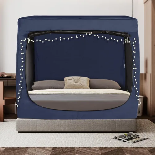 Miniatura 6 de RIYDH Tienda de Cama Twin XL Tienda de Dosel para Cama - Tienda de Ensueño Portátil para Niños y Adultos Tiendas de Dormir Interior 93%