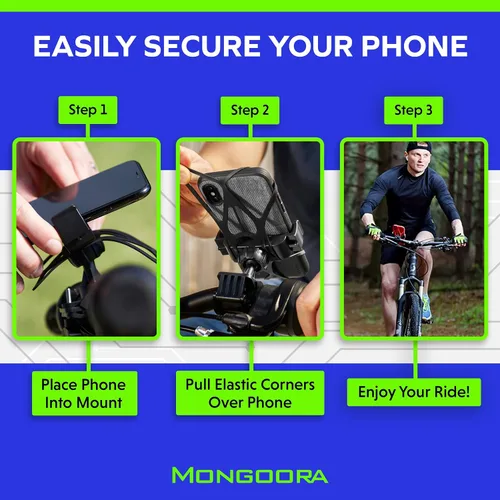 Miniatura 6 de Soporte para teléfono celular, para bicicleta, para todo tipo de Smartphone: iPhone 7 /7+, 6 /6+, 5s, 5, Samsung Galaxy S7 /S7 Edge, S6, S5, S4