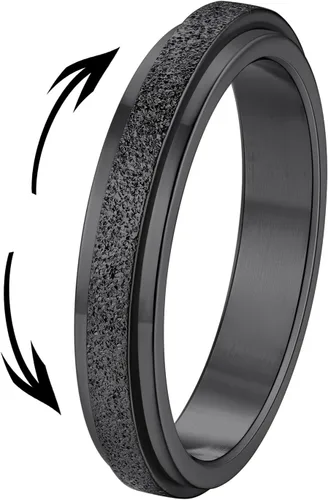 Miniatura 9 de Supcare Anillos antiestrés para mujer de 4/6/0.315 in para la ansiedad, anillo de pulgar con chorro de arena, regalo para mujeres, talla 7-14