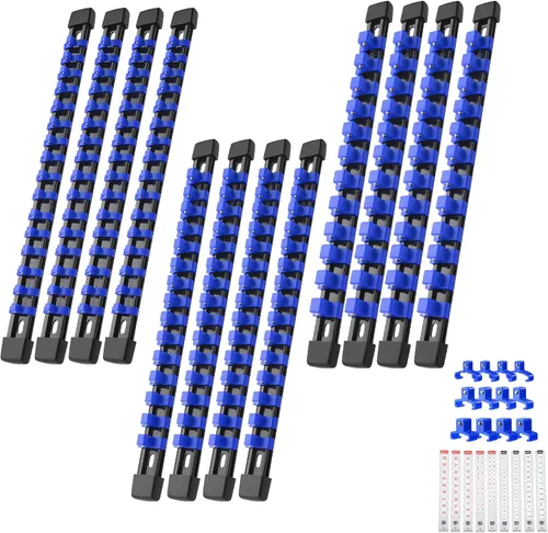 Miniatura 34 de Reniteco Organizador de Enchufes ABS - Juego de Soportes de Enchufes Gris, Juego de 12 Piezas de Soportes de Enchufes de Calidad Premium 1/4