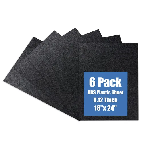 Miniatura 13 de Kinlink - Lámina de plástico ABS negra de 8" x 12" x 0.04" flexible, moldeable, con alta resistencia al impacto y alta resistencia a la tracción