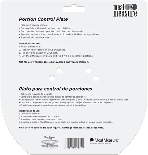 Miniatura 3 de EZY DOSE Placas de control de porciones de medida de comida Contenedor para bajar de peso o herramientas dietéticas Azul Productos