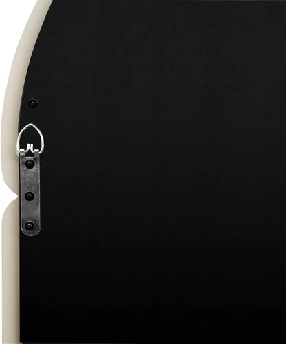 Miniatura 5 de Espejo de pared para colgar en la pared con forma de bagel contemporáneo, moderno y futurista, con color caramelo (32 x 23 pulgadas, blanco crema)