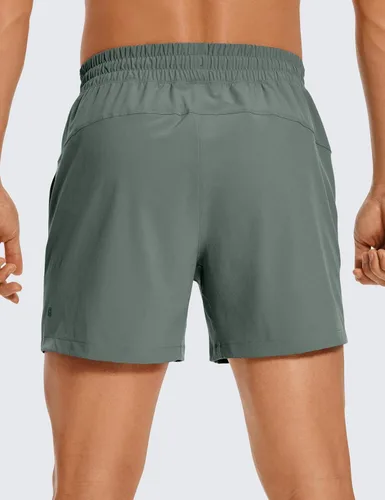 Miniatura 2 de CRZ YOGA Pantalones cortos de entrenamiento sin forro para hombre, ligeros, de secado rápido, para correr, deportes, gimnasio, con bolsillos