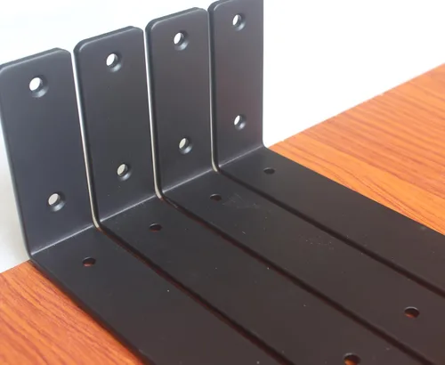 Miniatura 7 de Paquete de 4 soportes de estante de labio J de 5.5 pulgadas de largo x 4 pulgadas de alto x 1.5 pulgadas de ancho, soporte de estante flotante