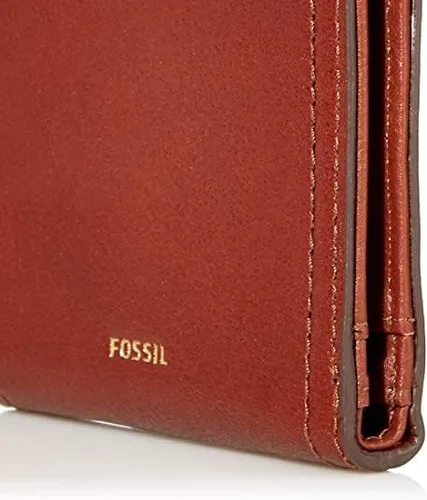 Miniatura 3 de Fossil Logan - Cartera plegable de cuero con bloqueo RFID para mujer