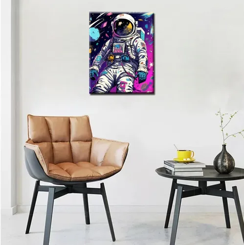 Miniatura 4 de Tucocoo Graffiti Astronauta - Pintura por números para adultos, espacio exterior, astronauta, pintura al óleo digital, pintura acrílica, kits