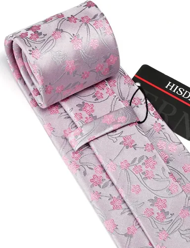 Miniatura 20 de Corbatas florales tejidas clásicas para hombre, corbata cuadrada de bolsillo, corbatas formales para hombres, boda con pañuelo