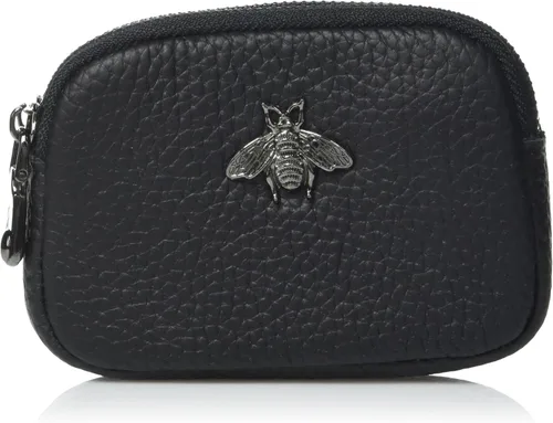 Miniatura 4 de imeetu Soporte para tarjetas de crédito RFID, cartera pequeña de cuero con cremallera para mujer