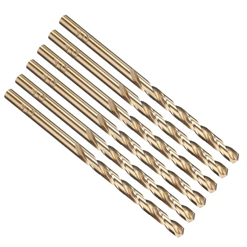 Miniatura 67 de PATIKIL Broca Jobber de 0.039 in, vástago recto M35 cobalto 5% acero de alta velocidad 135° acabado dorado para metal duro de acero inoxidable - 2