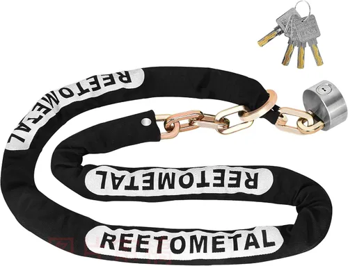 Miniatura 10 de Cadena de seguridad resistente, cadena de bloqueo antirrobo de acero endurecido a prueba de cortes de 2 pies x 3/8 pulgadas de grosor