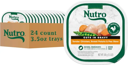 Miniatura 20 de Nutro Natural Choice - Trozos en salsa, comida húmeda para perros con variedad de cordero y ternera, bandejas de 3.5 oz (12 unidades, paquete de 2)