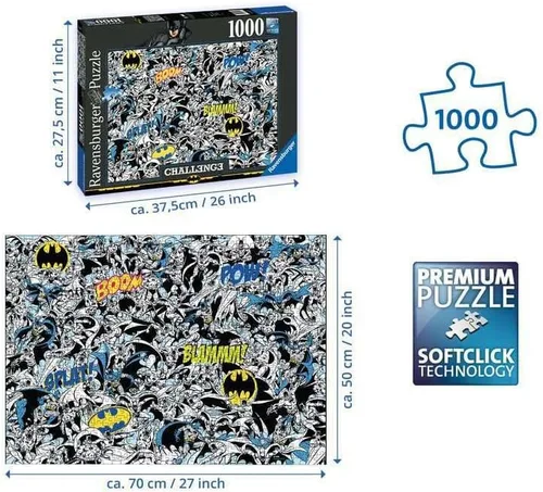 Miniatura 3 de Ravensburger DC Comics Batman Challenge - Rompecabezas de 1000 piezas para adultos y niños a partir de 12 años