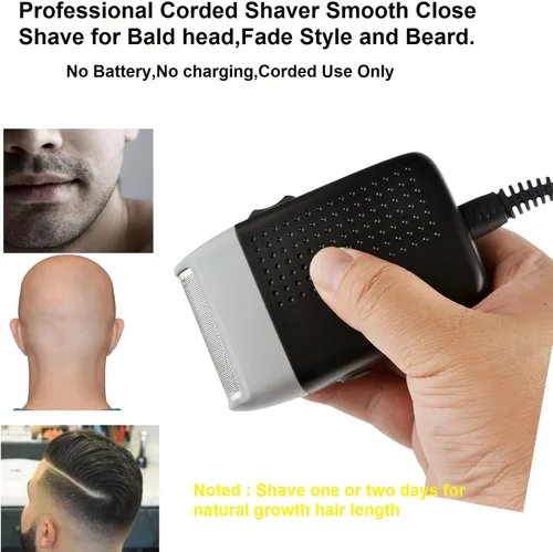 Miniatura 2 de Afeitadora eléctrica con cable, afeitadora profesional de afeitado cerrado, afeitadoras de cabeza calva para hombres, cortadora
