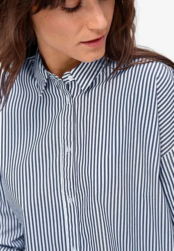 Miniatura 6 de Ellos Camisa tipo túnica elástica con botones en la parte delantera y relajada, talla grande