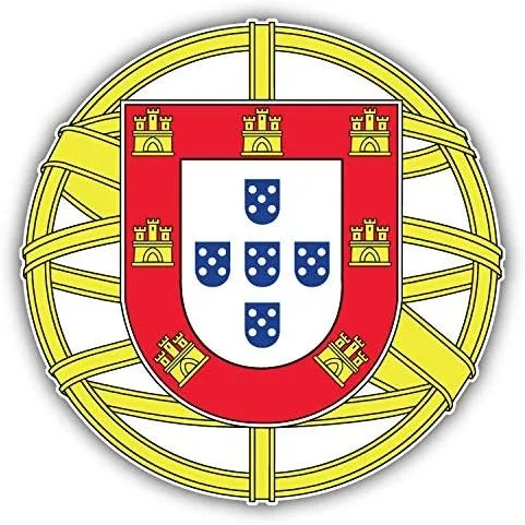 DG Graphics Portugal Coat of Arms Art Decor 5'' x 5'' Vinilo adhesivo para ventana de pared cualquier superficie lisa