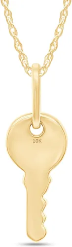 Miniatura 4 de Clave de pequeño encanto colgante en 10K oro macizo