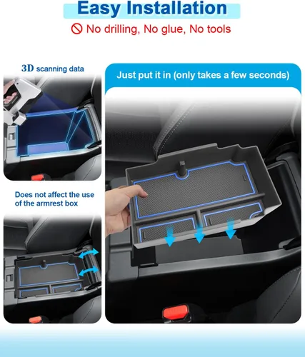 Miniatura 7 de 2024 2025 2026 Organizador de Consola Central para Subaru Crosstrek (Base/Premium/Sport/Limited/Wilderness), Bandeja de Consola para Subaru Azul
