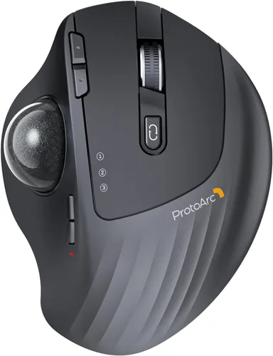Miniatura 10 de ProtoArc Ratón Trackball Inalámbrico, EM01 NL Ergonómico Bluetooth Rollerball Pulgar Recargable Ratón de Computadora Portátil, Ángulo Ajustable