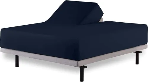 Miniatura 19 de Sábana bajera ajustable 100% algodón tamaño individual, larga - Sábana de algodón natural peinado de fibras largas, tejido satinado suave y sedoso