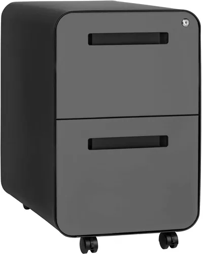 Miniatura 13 de Laura Davidson Furniture Stockpile - Archivador móvil de 2 cajones con cerradura, archivador de metal para debajo del escritorio, carpetas